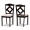 Baxton Studio Ruth Beige Upholstered and Brown Finished 5-Piece Dining Set 142-8027-8026 - alternate 4